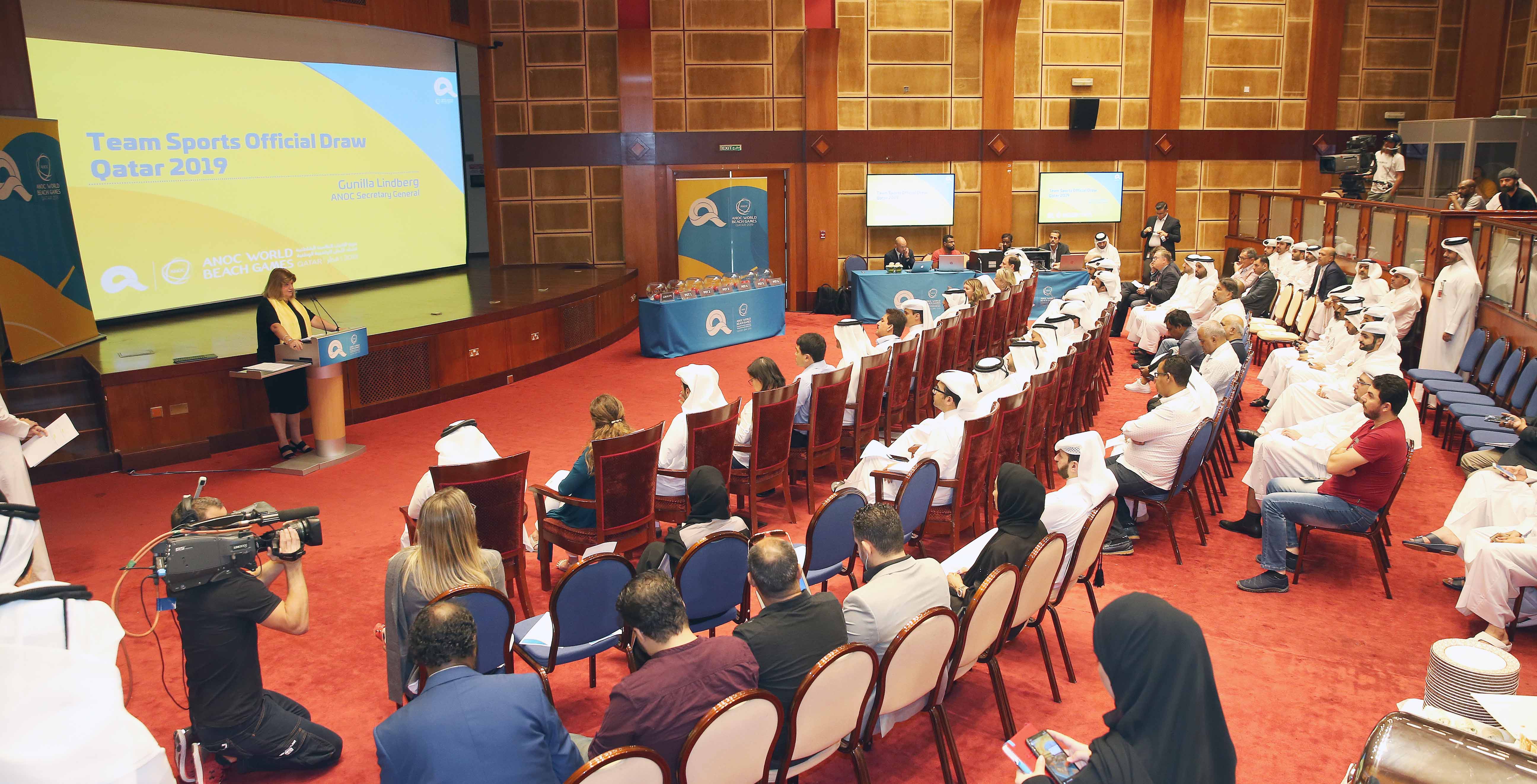 Anoc World Beach Games Team Sports Official Draw Takes Place